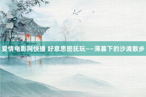 爱情电影网快播 好意思图抚玩——薄暮下的沙滩散步