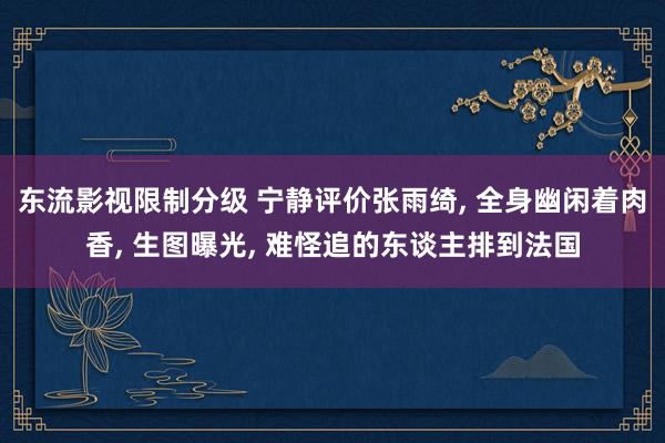东流影视限制分级 宁静评价张雨绮， 全身幽闲着肉香， 生图曝光， 难怪追的东谈主排到法国